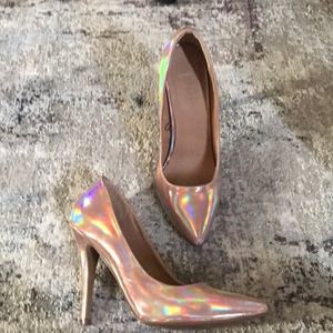 Multi colored light rose heels